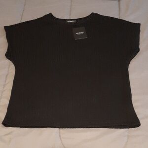 Chic Black Short Sleeve Top